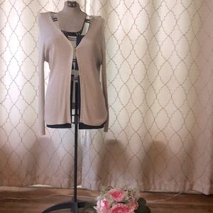 V-neck front button cardigan